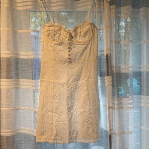 White Fox Boutique Cream Floral Dress